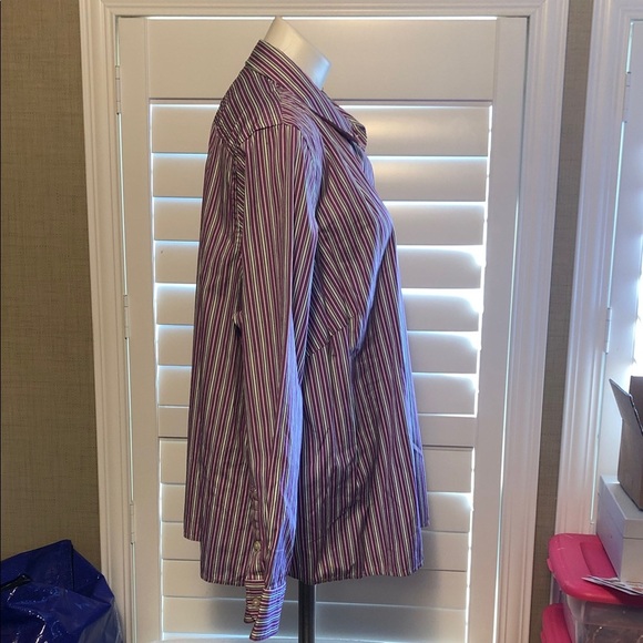 Ralph Lauren Double RL Purple Striped Women's Shirt - Picture 3 of 9